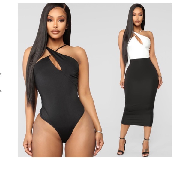 Fashion Nova Tops - Fashion Nova Nobody Else Black Bodysuit NWT Size M